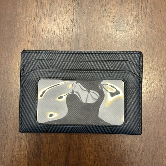 TUMI Nassau Slim Card Case Navy/Black Leather - Picture 5 of 10